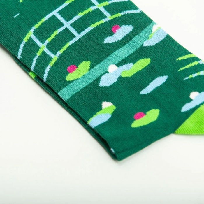 Socken Kunstwerke - Monet "Seerosen mit japanischer Brücke"